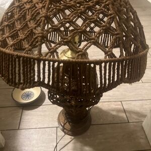 Antique wooden lamp